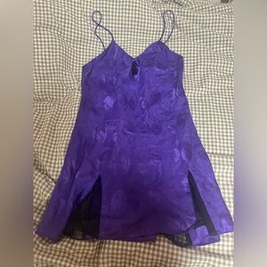 Vintage Victoria’s Secret Purple Floral Lingerie Slip Dress